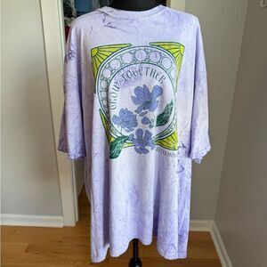 3X Purple Tie Dye Grow Together Tee